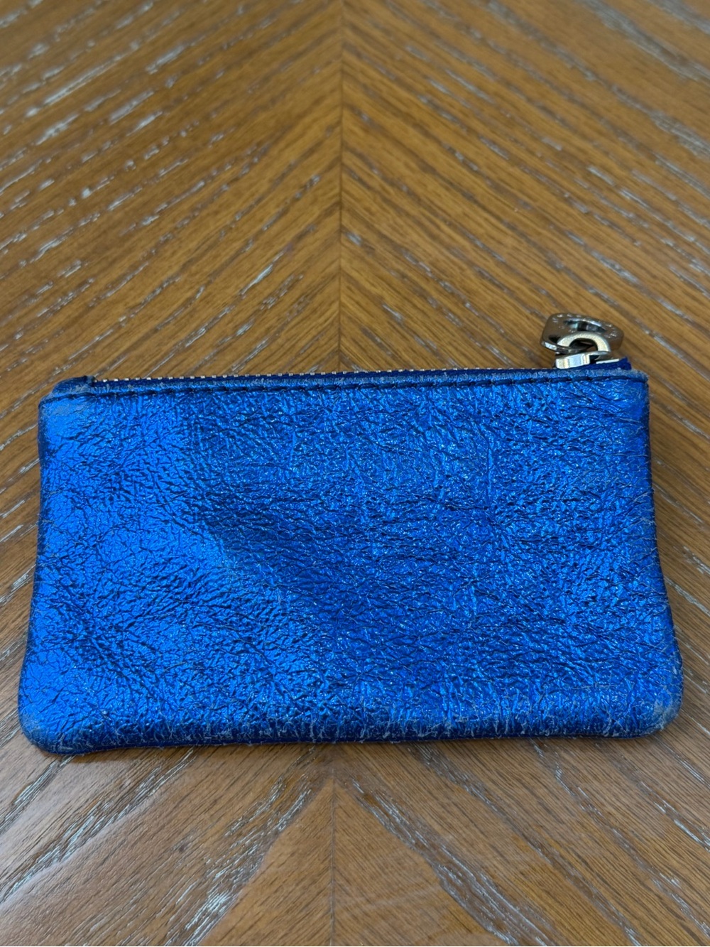 Marc by Marc Jacobs Electric Blue Metallic Coin Purse Pouch Wallet - Picture 6 of 16